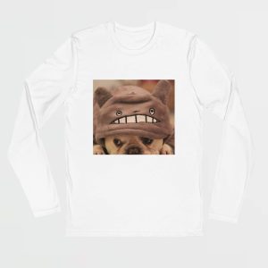 Matsuhiro the Frenchie Long Sleeve Fitted Crew Mask Style front view