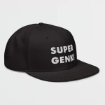 Super Genki Snapback black Cap [Neat Stack Style] right side view