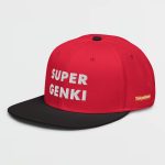 Super Genki Snapback red/black Cap [Neat Stack Style] left side view