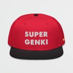 Super Genki Snapback red/black Cap [Neat Stack Style] front view