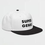 Super Genki Snapback white/black Cap [Neat Stack Style] right side view