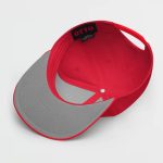 Super Genki Snapback red Cap [Neat Stack Style] bottom view
