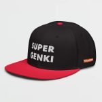 Super Genki Snapback black/red Cap [Neat Stack Style] left side view