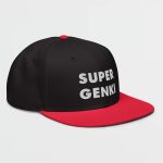 Super Genki Snapback black/red Cap [Neat Stack Style] right side view