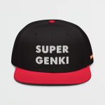 Super Genki Snapback black/red Cap [Neat Stack Style] front view
