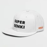Super Genki Snapback white Cap [Neat Stack Style] left side view