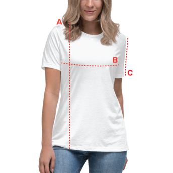 Women's Relaxed T-shirt Size Guide