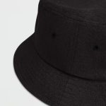 Super Genki Smiley Embroidered Denim Bucket Black Hat