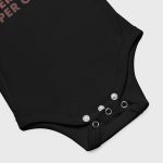 Super Genki Baby Short Sleeve One Piece [Faded Style] - black bodysuit