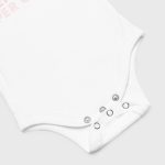 Super Genki Baby Short Sleeve One Piece [Faded Style] - white bodysuit